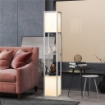 LAMPADA DA TERRA MODERNA CON 2 PARALUMI E 2 RIPIANI PER LAMPADINE E27 MAX 40W 26X26X156 CM BIANCO