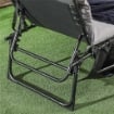 LETTINO PRENDISOLE PIEGHEVOLE CON CUSCINO POGGIATESTA E TASCA LATERALE 58X189X32.5 CM GRIGIO CHIARO