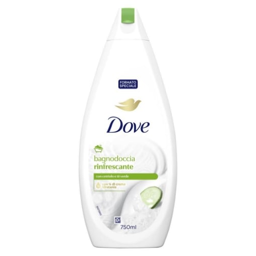 DOVE BAGNODOCCIA RINFRESCANTE CON CETRIOLO E TÈ VERDE FORMATO SPECIALE 750 ML OKX