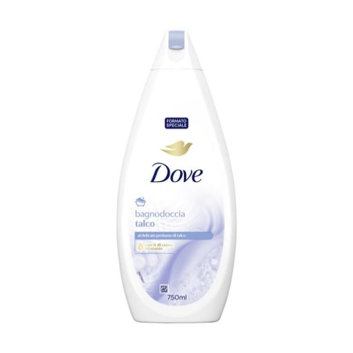 DOVE BAGNODOCCIA TALCO AL DELICATO PROFUMO DI TALCO FORMATO SPECIALE 750 ML OKX