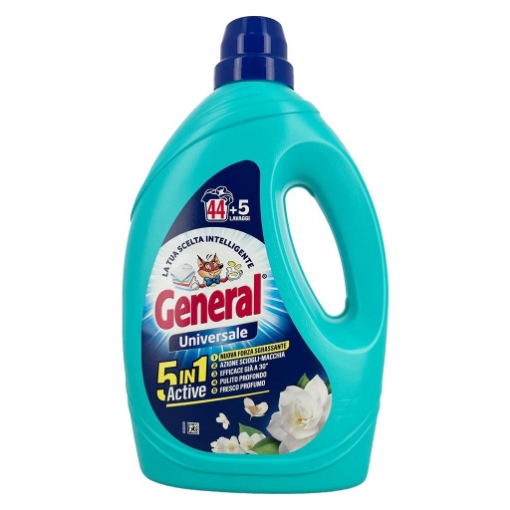 GENERAL UNIVERSALE 5 IN 1 ACTIVE NUOVA FORMULA SGRASSANTE EFFICACE GIÀ A 30° FRESCO PROFUMO 44+5 LAVAGGI 1,98L OKX