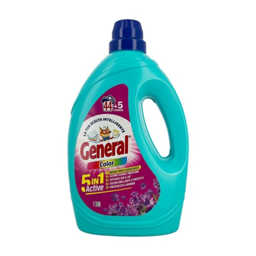 GENERAL COLOR 5 IN 1 NUOVA FORZA SGRASSANTE  EFFICACE GIÀ A 30° FRESCHEZZA ALLA LAVANDA 44+5 LAVAGGI 1,98L OKX