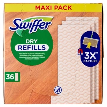 SWIFFER PANNI CATTURAPOLVERE PER SCOPA SWIFFER LEGNO & PARQUET RICARICA 36 PANNI OKX