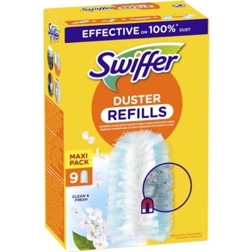 SWIFFER DUSTER REFILL CATTURAPOLVERE PIUMINI PROFUMATI CLEAN & FRESH 9 PZ MAXI PACK OKX