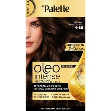 PALETTE SYOSS OLEO INTENSE COLORAZIONE PERMANENTE CON OLIO SENZA AMMONIACA CON 4 OLII GIAPPONESI 4.86 CASTANO CIOCCOLATO OKX 