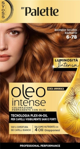 PALETTE SYOSS OLEO INTENSE COLORAZIONE PERMANENTE CON OLIO SENZA AMMONIACA CON 4 OLII GIAPPONESI 6.78 BIONDO SCURO OKX