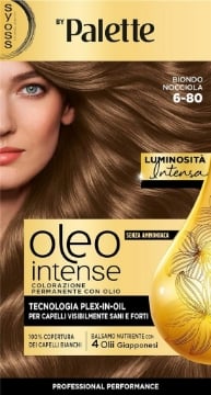 PALETTE SYOSS OLEO INTENSE COLORAZIONE PERMANENTE CON OLIO SENZA AMMONIACA CON 4 OLII GIAPPONESI 6.80 BIONDO NOCCIOLA OKX