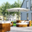 OMBRELLONE RETTANGOLARE 2X3 M PIEGHEVOLE E REGOLABILE CON MANOVELLA IN ALLUMINIO E POLIESTERE BIANCO CREMA
