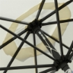 OMBRELLONE ROTONDO INCLINABILE CON MANOVELLA IN ALLUMINIO METALLO E POLIESTERE Ø 266X248.5 CM BIANCO CREMA
