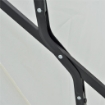 OMBRELLONE SEMICIRCOLARE CON MANOVELLA E TETTUCCIO ANTI UV 200X190X240 CM CREMA