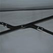 OMBRELLONE SEMICIRCOLARE CON MANOVELLA E TETTUCCIO ANTI UV 200X190X240 CM GRIGIO