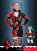 COSTUME CARNEVALE HARLEY QUINN BAMBINA 8 - 10 ANNI 124 CM