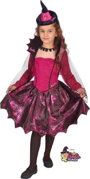 COSTUME HALLOWEEN BARBIE STREGA FASHION 5-7 ANNI