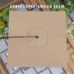 OMBRELLONE A BRACCIO 3X3 M CON COPERTURA REGOLABILE E BASE A CROCE IN METALLO E POLIESTERE COLOR CACHI