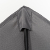 OMBRELLONE DA GIARDINO 2X2 M A 6 STECCHE CON PRESA D'ARIA IN ALLUMINIO METALLO E POLIESTERE GRIGIO SCURO