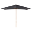 OMBRELLONE DA GIARDINO 2X3M IN LEGNO E BAMBÙ CON 8 STECCHE E COPERTURA IN POLIESTERE GRIGIO SCURO