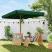 OMBRELLONE DA GIARDINO 2X3 M CON APERTURA A MANOVELLA INCLINABILE E ANTI UV 50+ VERDE