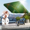 OMBRELLONE DA GIARDINO 2X3 M CON APERTURA A MANOVELLA INCLINABILE E ANTI UV 50+ VERDE