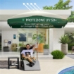 OMBRELLONE DA GIARDINO 2X3 M CON APERTURA A MANOVELLA INCLINABILE E ANTI UV 50+ VERDE