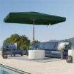 OMBRELLONE DA GIARDINO 2X3 M CON APERTURA A MANOVELLA INCLINABILE E ANTI UV 50+ VERDE