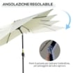 OMBRELLONE DA GIARDINO INCLINABILE A 8 STECCHE CON MANOVELLA IN METALLO E POLIESTERE Ø 295X250 CM BEIGE