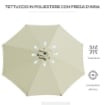 OMBRELLONE DA GIARDINO INCLINABILE A 8 STECCHE CON MANOVELLA IN METALLO E POLIESTERE Ø 295X250 CM BEIGE