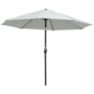 OMBRELLONE DA GIARDINO ROTONDO CON MANOVELLA E INCLINABILE A 3 LIVELLI Ø 265X240 CM CREMA