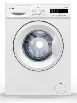 AKAI LAVATRICE A CARICA FRONTALE 7.0 KG. 1000 GIRI CON 15 PROGRAMMI REGOLA TEMPERATURA E SICUREZZA BAMBINO 597 X 497 X 845 MM