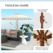 OMBRELLONE DA GIARDINO A MANOVELLA E INCLINABILE PRESE D'ARIA E 8 STECCHE 2.7X2.4 M CREMA