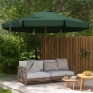 OMBRELLONE DA GIARDINO CON DOPPIO TETTUCCIO IN BAMBÙ E POLIESTERE Ø 325X250 CM VERDE
