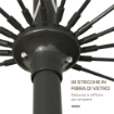 OMBRELLONE DA GIARDINO E TERRAZZA 2.5X2.5 M A MANOVELLA CON 18 STECCHE E INCLINABILE GRIGIO