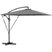 OMBRELLONE DA GIARDINO A SBALZO 3X2.5 M CON MANOVELLA INCLINABILE E GIREVOLE CON COPERTURA GRIGIO