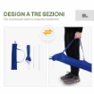 OMBRELLONE DA SPIAGGIA INCLINABILE CON FODERA RIFLETTENTE IN ACCIAIO E POLIESTERE Ø 1.7X2.05 M BLU
