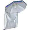 OMBRELLONE DA SPIAGGIA INCLINABILE CON TENDINE LATERALI IN POLIESTERE E ACCIAIO Ø 191X211 CM BLU E BIANCO