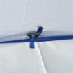 OMBRELLONE DA SPIAGGIA INCLINABILE CON TENDINE LATERALI IN POLIESTERE E ACCIAIO Ø 191X211 CM BLU E BIANCO