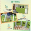 TUNNEL PER BAMBINI 3-6 ANNI A FORMA DI COCCODRILLO, GIOCO PER INTERNO ED ESTERNO IN PLASTICA, VERDE