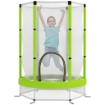 TRAMPOLINO ELASTICO PER BAMBINI Ï140 CM CON RETE DI SICUREZZA E DISEGNI, ETÓ 3-6 ANNI, VERDE