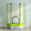 TRAMPOLINO ELASTICO PER BAMBINI Ï140 CM CON RETE DI SICUREZZA E DISEGNI, ETÓ 3-6 ANNI, VERDE