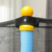 TRAMPOLINO ELASTICO PER BAMBINI Ï1.6X1.9 M CON RETE DI SICUREZZA E PALI IMBOTTITI, ETÓ 3-10 ANNI, BLU