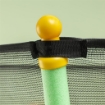 TRAMPOLINO ELASTICO PER BAMBINI 3-10 ANNI CON INGRESSO A CERNIERA E PALI IMBOTTITI, Ï163.5X190 CM, VERDE