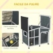 CUCCIA PER CANI TAGLIA MEDIA DA ESTERNO CON TETTO APRIBILE IN LEGNO, 101X66.5X70.5 CM, GRIGIO