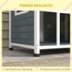 CUCCIA PER CANI TAGLIA MEDIA DA ESTERNO CON TETTO APRIBILE IN LEGNO, 101X66.5X70.5 CM, GRIGIO