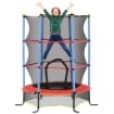 TRAMPOLINO PER BAMBINI CON TAPPETO ELASTICO, RETE DI SICUREZZA E PALI IMBOTTITI, ETÓ 3-10 ANNI, BLU