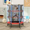 TRAMPOLINO PER BAMBINI CON TAPPETO ELASTICO, RETE DI SICUREZZA E PALI IMBOTTITI, ETÓ 3-10 ANNI, BLU