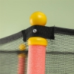 TRAMPOLINO ELASTICO PER BAMBINI Ï1.6X1.9 M CON RETE DI SICUREZZA E PALI IMBOTTITI, ETÓ 3-10 ANNI, ROSSO