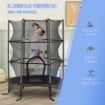 TRAMPOLINO ELASTICO PER BAMBINI Ï1.6X1.9 M CON RETE DI SICUREZZA E PALI IMBOTTITI, ETÓ 3-10 ANNI, NERO