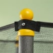 TRAMPOLINO ELASTICO PER BAMBINI Ï1.6X1.9 M CON RETE DI SICUREZZA E PALI IMBOTTITI, ETÓ 3-10 ANNI, NERO