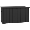PANCA CONTENITORE DA 450L CON 2 ROTELLE E MANIGLIE IN ACCIAIO E PP 125.5X61.5X70 CM GRIGIO SCURO