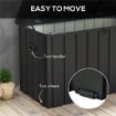 PANCA CONTENITORE DA 450L CON 2 ROTELLE E MANIGLIE IN ACCIAIO E PP 125.5X61.5X70 CM GRIGIO SCURO