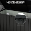 PANCA CONTENITORE DA 450L CON 2 ROTELLE E MANIGLIE IN ACCIAIO E PP 125.5X61.5X70 CM GRIGIO SCURO